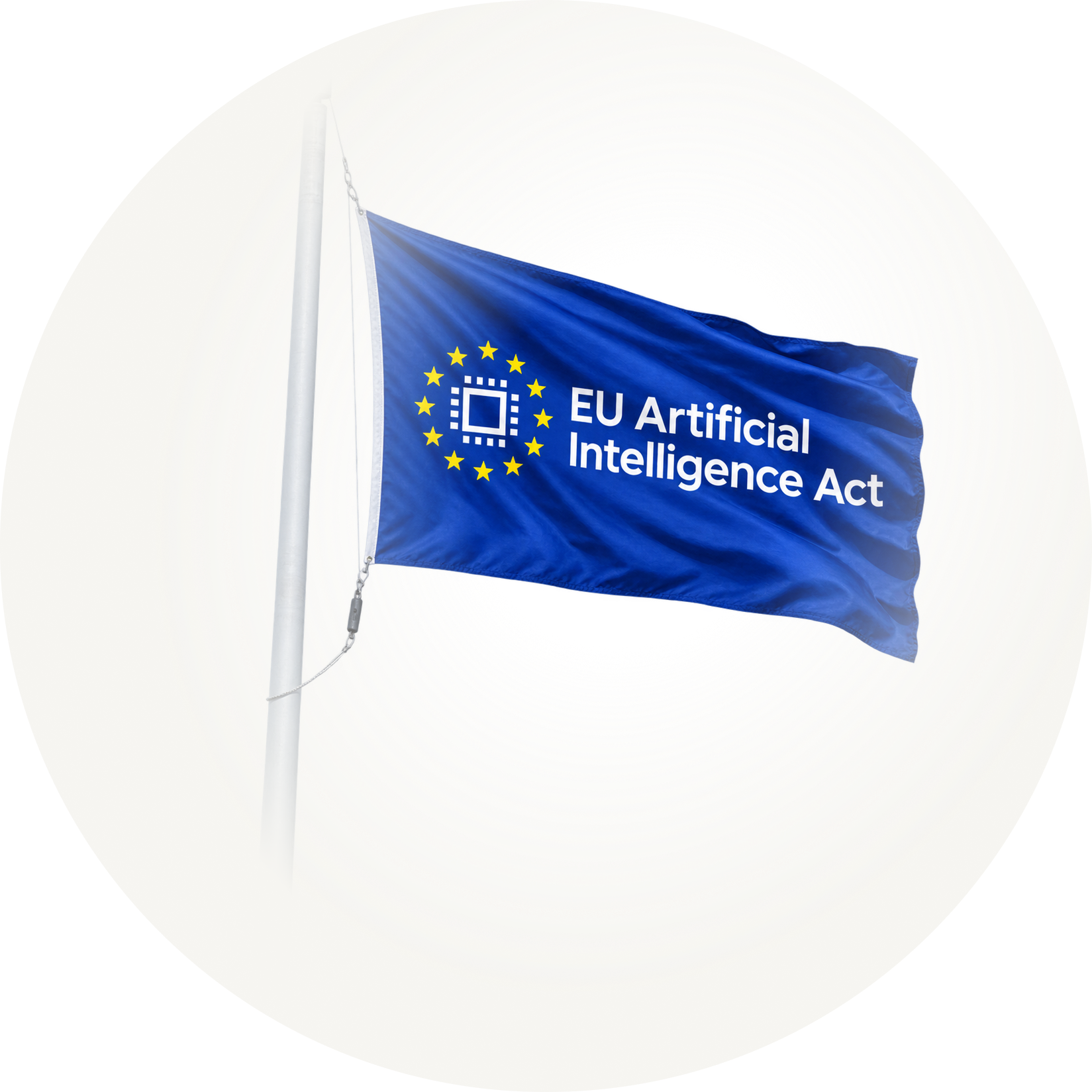 Drapeau du règlement européen sur l’intelligence artificielle